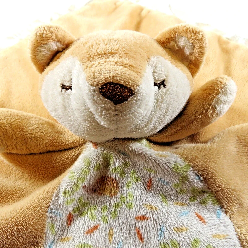 Douglas Baby Fox Lovey Security Blanket Woodland Mushrooms Satin Trim Blankie